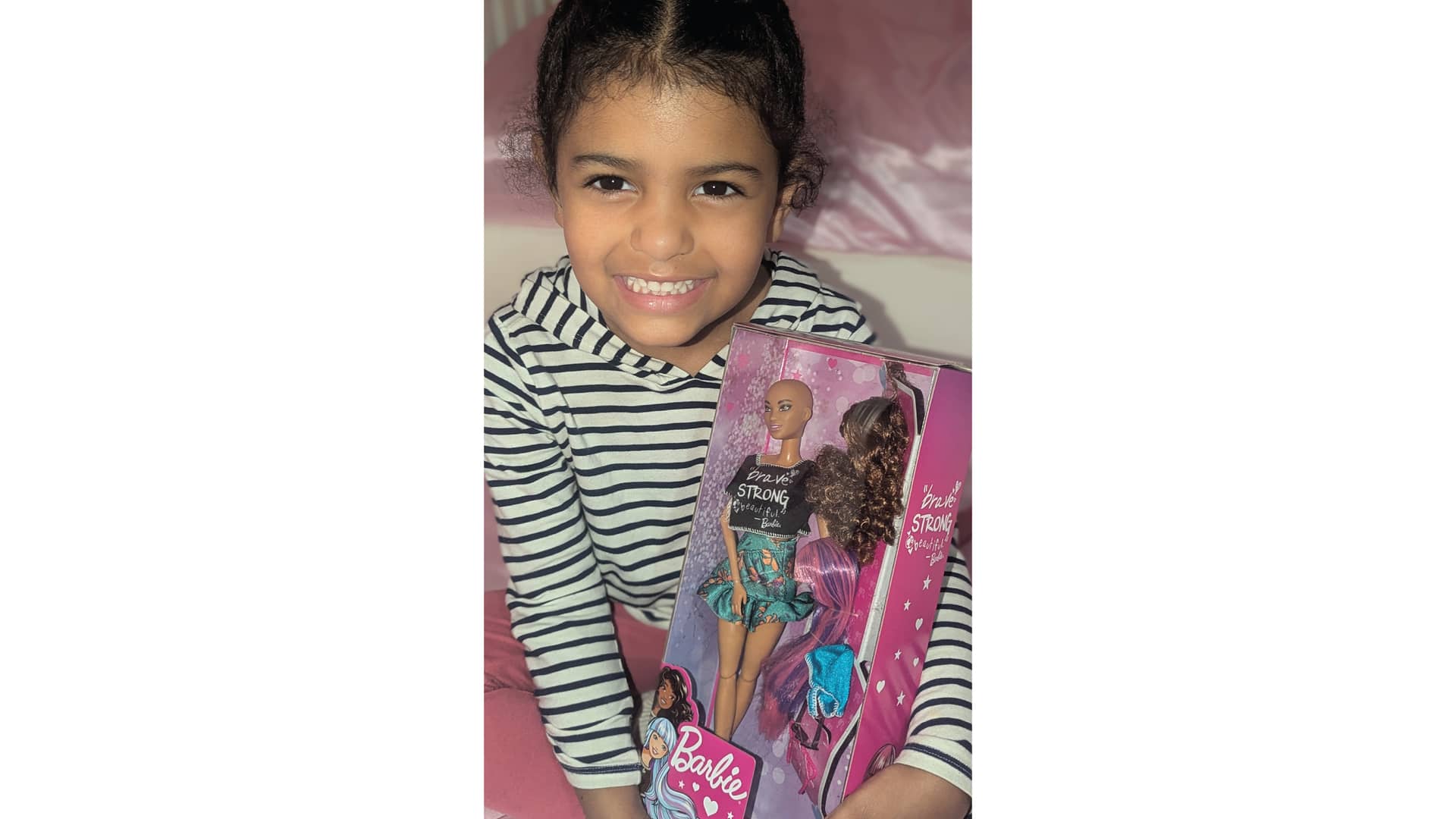 Leah with Mattel's Brave Barbie