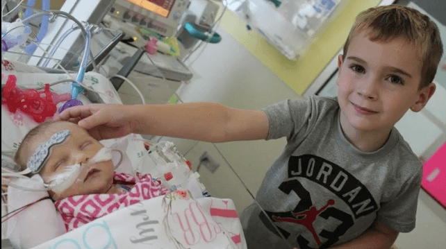 Everly, and brother Jack, in the hospital