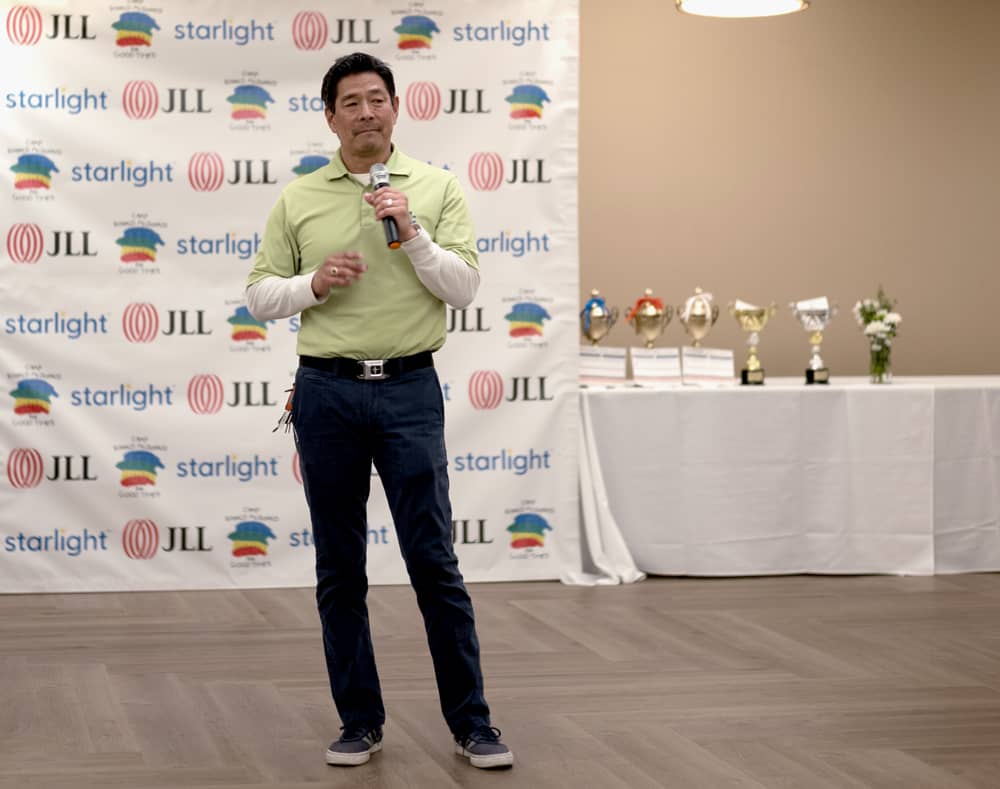 Steve, from Northwestern Mutual, talking into a microphone at an event